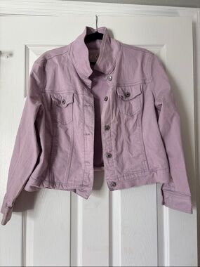 Old Navy Light Lavender Stetch  Denim Jacket
